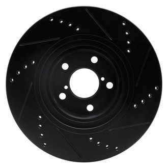 R1 Concepts® - eLINE™ Drilled and Slotted 1-Piece Front Driver Side Brake Rotor