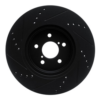 R1 Concepts® - eLINE™ Drilled and Slotted 1-Piece Front Passenger Side Brake Rotor