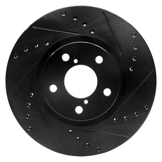 R1 Concepts® - eLINE™ Drilled and Slotted 1-Piece Front Passenger Side Brake Rotor