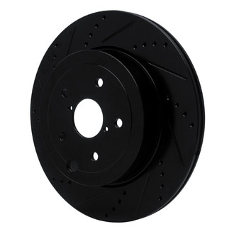 R1 Concepts® - eLINE™ Drilled and Slotted 1-Piece Rear Driver Side Brake Rotor
