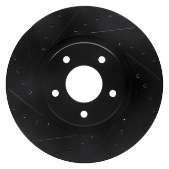 R1 Concepts® - eLINE™ Drilled and Slotted 1-Piece Front Driver Side Brake Rotor