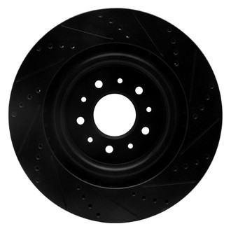 R1 Concepts® - eLINE™ Drilled and Slotted 1-Piece Front Driver Side Brake Rotor
