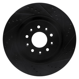 R1 Concepts® - eLINE™ Drilled and Slotted 1-Piece Front Passenger Side Brake Rotor