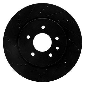 R1 Concepts® - eLINE™ Drilled and Slotted 1-Piece Rear Driver Side Brake Rotor