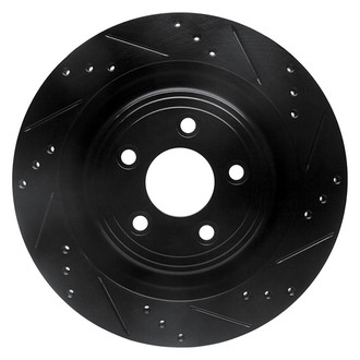 R1 Concepts® - eLINE™ Drilled and Slotted 1-Piece Rear Passenger Side Brake Rotor
