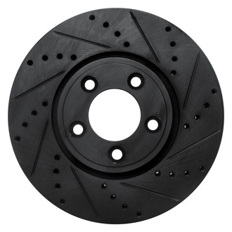 R1 Concepts® - eLINE™ Drilled and Slotted 1-Piece Front Passenger Side Brake Rotor