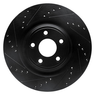 R1 Concepts® - eLINE™ Drilled and Slotted 1-Piece Rear Driver Side Brake Rotor