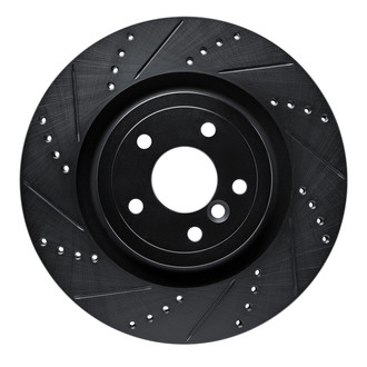R1 Concepts® - eLINE™ Drilled and Slotted 1-Piece Rear Driver Side Brake Rotor