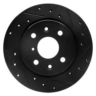 R1 Concepts® - eLINE™ Drilled and Slotted 1-Piece Front Passenger Side Brake Rotor