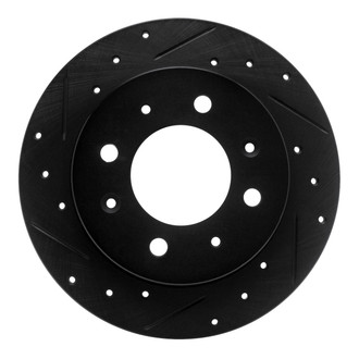 R1 Concepts® - eLINE™ Drilled and Slotted 1-Piece Rear Driver Side Brake Rotor