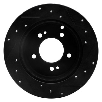 R1 Concepts® - eLINE™ Drilled and Slotted 1-Piece Rear Driver Side Brake Rotor