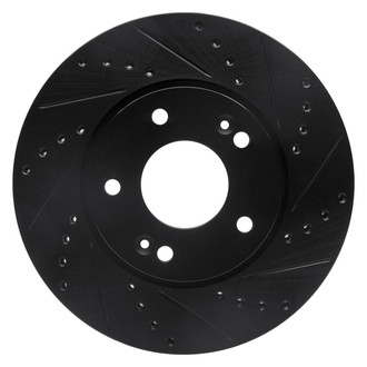 R1 Concepts® - eLINE™ Drilled and Slotted 1-Piece Front Passenger Side Brake Rotor