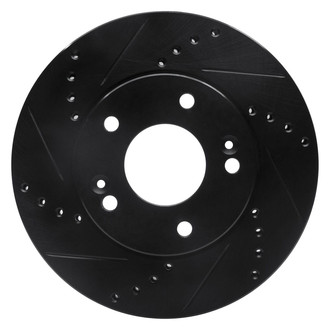 R1 Concepts® - eLINE™ Drilled and Slotted 1-Piece Front Driver Side Brake Rotor