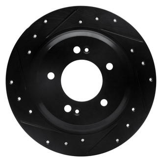 R1 Concepts® - eLINE™ Drilled and Slotted 1-Piece Rear Driver Side Brake Rotor