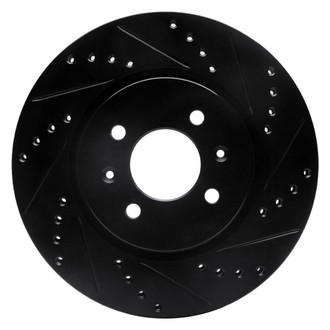 R1 Concepts® - eLINE™ Drilled and Slotted 1-Piece Front Passenger Side Brake Rotor
