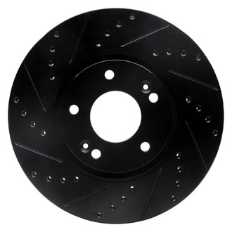 R1 Concepts® - eLINE™ Drilled and Slotted 1-Piece Front Driver Side Brake Rotor