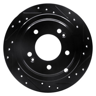 R1 Concepts® - eLINE™ Drilled and Slotted 1-Piece Rear Passenger Side Brake Rotor