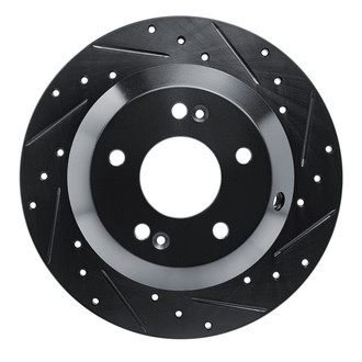 R1 Concepts® - eLINE™ Drilled and Slotted 1-Piece Rear Passenger Side Brake Rotor