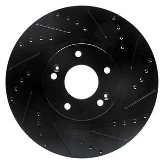 R1 Concepts® - eLINE™ Drilled and Slotted 1-Piece Front Passenger Side Brake Rotor