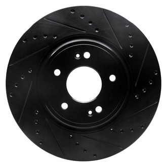 R1 Concepts® - eLINE™ Drilled and Slotted 1-Piece Front Passenger Side Brake Rotor