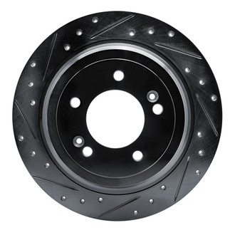 R1 Concepts® - eLINE™ Drilled and Slotted 1-Piece Rear Driver Side Brake Rotor