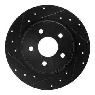 R1 Concepts® - eLINE™ Drilled and Slotted 1-Piece Rear Driver Side Brake Rotor
