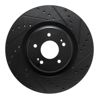 R1 Concepts® - eLINE™ Drilled and Slotted 1-Piece Front Passenger Side Brake Rotor