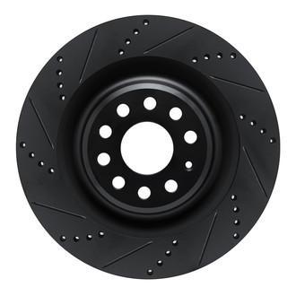 R1 Concepts® - eLINE™ Drilled and Slotted 1-Piece Rear Driver Side Brake Rotor