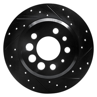 R1 Concepts® - eLINE™ Drilled and Slotted 1-Piece Rear Passenger Side Brake Rotor