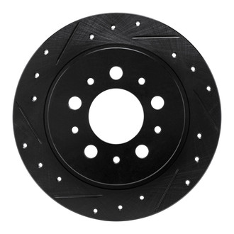 R1 Concepts® - eLINE™ Drilled and Slotted 1-Piece Rear Driver Side Brake Rotor