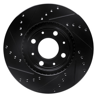R1 Concepts® - eLINE™ Drilled and Slotted 1-Piece Front Passenger Side Brake Rotor