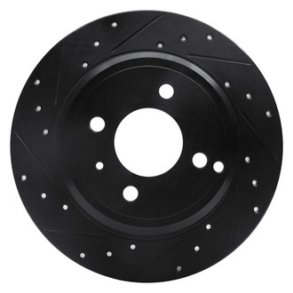 R1 Concepts® - eLINE™ Drilled and Slotted 1-Piece Rear Driver Side Brake Rotor