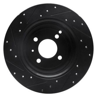 R1 Concepts® - eLINE™ Drilled and Slotted 1-Piece Rear Passenger Side Brake Rotor