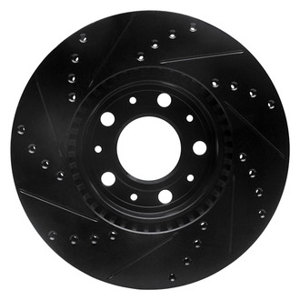 R1 Concepts® - eLINE™ Drilled and Slotted 1-Piece Front Passenger Side Brake Rotor
