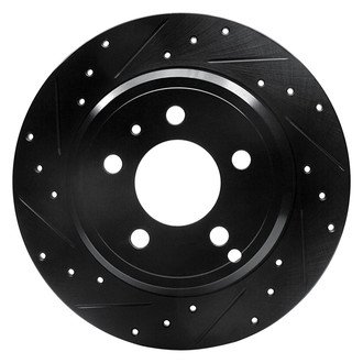 R1 Concepts® - eLINE™ Drilled and Slotted 1-Piece Rear Driver Side Brake Rotor