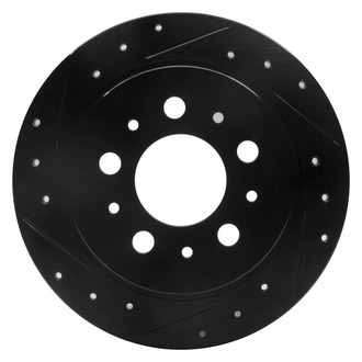 R1 Concepts® - eLINE™ Drilled and Slotted 1-Piece Rear Driver Side Brake Rotor