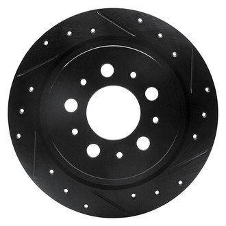 R1 Concepts® - eLINE™ Drilled and Slotted 1-Piece Rear Passenger Side Brake Rotor