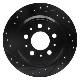 R1 Concepts® - eLINE™ Drilled and Slotted 1-Piece Rear Driver Side Brake Rotor