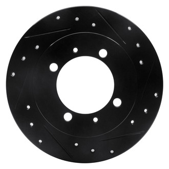 R1 Concepts® - eLINE™ Drilled and Slotted 1-Piece Rear Passenger Side Brake Rotor