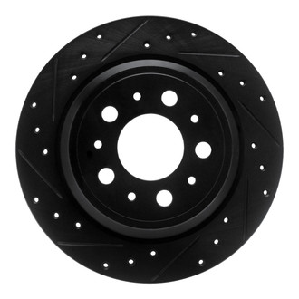 R1 Concepts® - eLINE™ Drilled and Slotted 1-Piece Rear Driver Side Brake Rotor