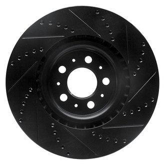 R1 Concepts® - eLINE™ Drilled and Slotted 1-Piece Front Driver Side Brake Rotor