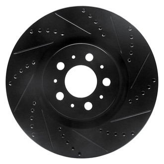 R1 Concepts® - eLINE™ Drilled and Slotted 1-Piece Front Passenger Side Brake Rotor