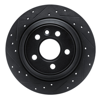 R1 Concepts® - eLINE™ Drilled and Slotted 1-Piece Rear Driver Side Brake Rotor