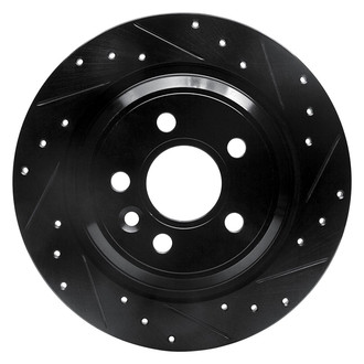 R1 Concepts® - eLINE™ Drilled and Slotted 1-Piece Rear Passenger Side Brake Rotor