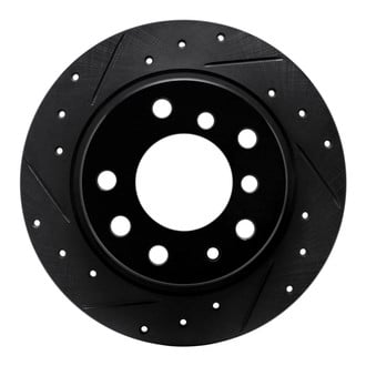 R1 Concepts® - eLINE™ Drilled and Slotted 1-Piece Rear Driver Side Brake Rotor