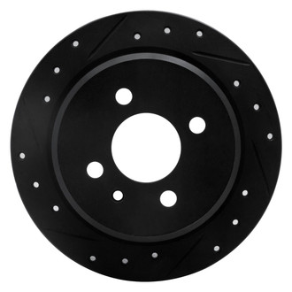 R1 Concepts® - eLINE™ Drilled and Slotted 1-Piece Rear Driver Side Brake Rotor
