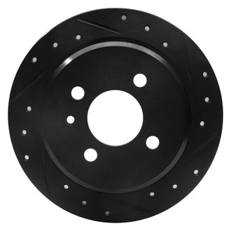 R1 Concepts® - eLINE™ Drilled and Slotted 1-Piece Rear Passenger Side Brake Rotor