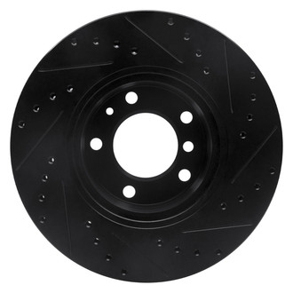 R1 Concepts® - eLINE™ Drilled and Slotted 1-Piece Front Driver Side Brake Rotor