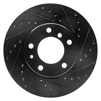 R1 Concepts® - eLINE™ Drilled and Slotted 1-Piece Front Passenger Side Brake Rotor