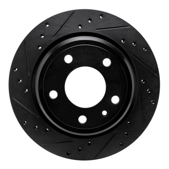 R1 Concepts® - eLINE™ Drilled and Slotted 1-Piece Rear Driver Side Brake Rotor